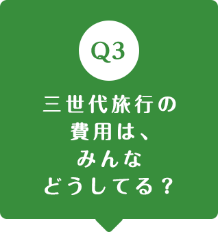 三世代旅行の費用は、みんなどうしてる？